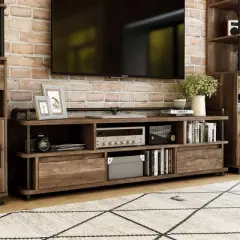 Nanum Multi Storage TV Stand for TVs up to 70" Reclaimed Oak - miBasics