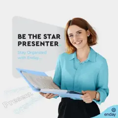 Enday 3 Ring Binder, Round Ring Pastel With Clear View Cover for Letter Size 8.5 x 11'' Paper & 2 Inside Pockets, 4 Pack