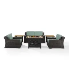Beaufort 6pc Outdoor Wicker Conversation Set  - Crosley