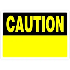 Hillman English Yellow Caution Sign 10 in. H X 14 in. W - Case of 6