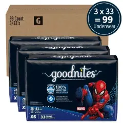 GoodNites Briefs Econ+ Pack Disposable Training Pants - XS - Boy - 99ct