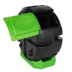 FCMP Outdoor RC2000WB-GRN 19-Gal 2.5 cu ft Plastic Resin Single Chamber Half Size Rolling Composter Outdoor Rotating Garden Compost Bin
