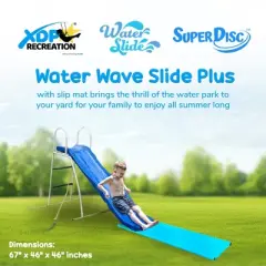 XDP Recreation Water Wave Slide with Built In Adjustable Water Sprinkler