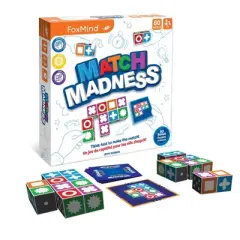 FoxMind Match Madness Game: Educational Pattern-Based Board, Includes Cards & Blocks, 1-4 Players
