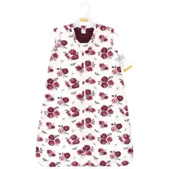 Hudson Baby Infant Girl Plush Faux Fur Sleeping Bag, Wearable Blanket, Rose