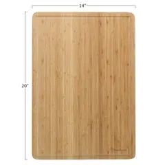 Hastings Home Extra Large Eco-Friendly Bamboo Cutting Board With Juice Groove &ndash; 20" x 14"
