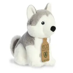 Aurora Small Husky Eco Nation Eco-Friendly Stuffed Animal White 8"