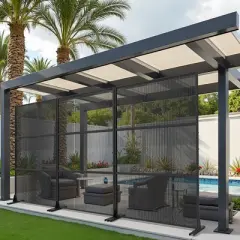 Wooakway 72 Inch Black 3 Panel Woven Room Divider Patio Decorative Screen Freestanding Privacy Trellis