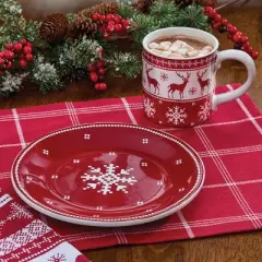 Patricia Heaton Home Holiday Fairisle Salad Plate Set of 4