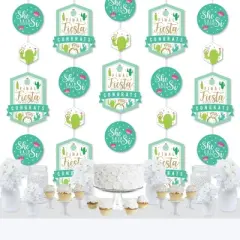 Big Dot of Happiness Final Fiesta - Last Fiesta Bachelorette Party DIY Backdrop - Hanging Vertical Decorations - 30 Pieces