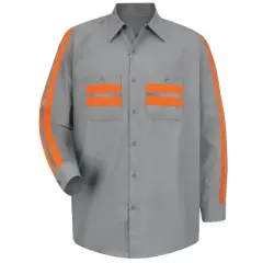 Red Kap&reg; Long Sleeve Enhanced Visibility Shirt