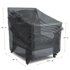 Summerset Shield Barstool/Stacked Dining Chairs Cover Ultimate Protection for Your Outdoor Furniture 25.5" x 28" x 29"/42" Mercury