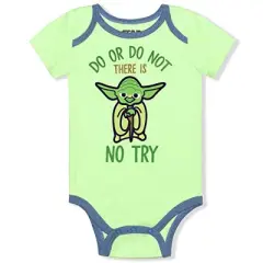 Star Wars Baby Boy's Baby Yoda Graphic Printed Romper and Bodysuit Set for infant