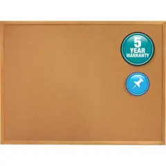 Quartet - Classic Series - Cork Bulletin Board - Natural Cork Surface
