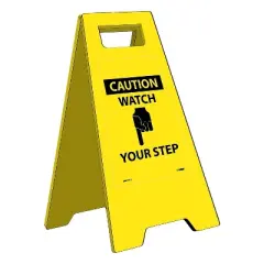 National Marker Heavy Duty Floor Signs; Caution Watch Your Step 24.63X10.75 HDFS213