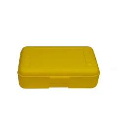 Romanoff Products 8 1/2" x 5 1/2" x 2 1/2" Pencil Box Yellow 12/Bd ROM60203