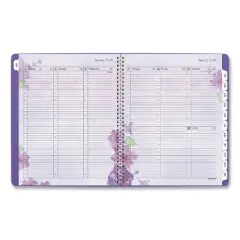 Beautiful Day Weekly/Monthly Planner, Vertical-Column Format, 11 x 8.5, Purple Cover, 13-Month: Jan 2026 to Jan 2027