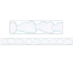 Teacher Created Resources&reg; Clouds Die-Cut Border Trim, 35 Feet Per Pack, 6 Packs
