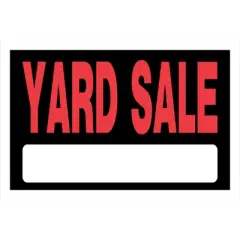 Hillman English Black Yard Sale Sign 8 in. H X 12 in. W - Case of 6