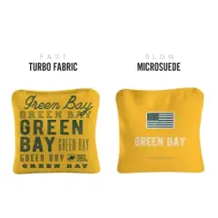 Gameday Green Bay Football Synergy Pro Yellow Cornhole Bags (Set of 4)