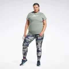 Reebok Workout Ready Camo Print Tights (Plus Size) Womens Athletic Leggings