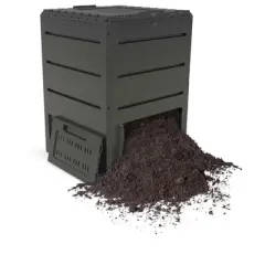 Gardeners Supply Company Deluxe Pyramid Composter II | Easy To Use Outdoor Compost Piles Bin With Rain Collecting Lid & Side Vents for Good Aeration |