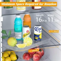 OBOKATA Lazy Susan Turntable Organizer for Refrigerator 360 Refrigerator Organizers and Storage Lazy Susan Organizer for Fridge, Cabinet, and Pantry