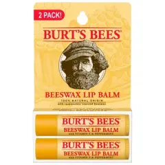 Burt's Bees Natural Origin Beeswax Lip Balm - 2pk