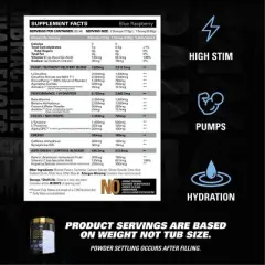 EHPlabs Hectic PreWorkout &ndash; High-Stim Energy & Performance Booster with Caffeine, Beta-Alanine & Electrolytes & Hydration &ndash; 40 Serves (Blue Raspberry)