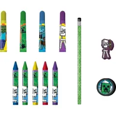 Minecraft Kids Stationery Set | School & Craft Supplies with Pencil Case