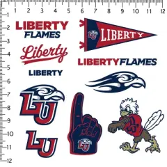 Liberty University 10ct Vinyl Large Deluxe Stickers Variety Pack