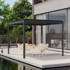 Mondawe 10x10FT Louvered Pergola Outdoor Aluminum Pergola