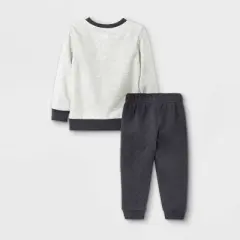 Toddler Boys' Spider-Man Long Sleeve Fleece Top and Bottom Set - Gray