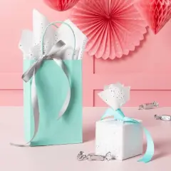 8ct Tissue Paper White/Silver Foil Dots Print - Spritz&trade;: Classic Polka Dot Design for All Occasions, 16.5" x 24"