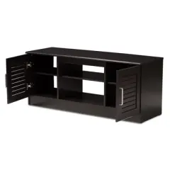 Gianna Modern and Contemporary Finished TV Stand for TVs up to 47" Dark Brown - Baxton Studio