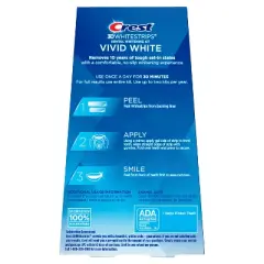 Crest 3D Whitestrips Vivid White Teeth Whitening Kit with Hydrogen Peroxide - 12ct