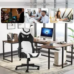 clcbdeyit White Black Ergonomic Gaming Chairs