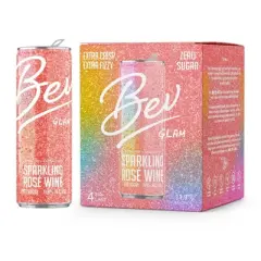 Bev Glam Ros&eacute; Wine - 4pk/250ml Cans