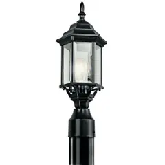 Chesapeake&trade; 1 Light Post Light Black