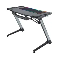 Lynx LED Gaming Desk Black - X Rocker