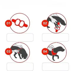 DDOXX Reflective Airmesh Step-in Dog Harness, Extra Small, Orange