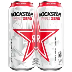 Rockstar Pure Zero Fruit Punch Energy Drink - 16 fl oz can