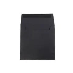 JAM Paper 5.5 x 5.5 Square Invitation Envelopes Black Linen 25/Pack (V01210)