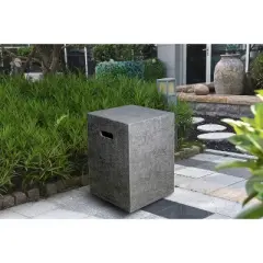 Outdoor Propane Tank Cover Hideaway Table Firepit Accessories Side Table - Elementi: Weather-Resistant 16x16x20" Patio Accessory