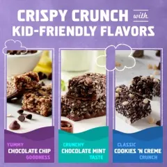 CLIF ZBAR PROTEIN Chocolate Chip, Chocolate Mint Cookies and Cr&egrave;me Granola Bar Variety Pack Made with Organic Oats - 5g Protein - 19.05oz/15pk