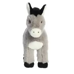 Aurora Small Donkey Eco Nation Eco-Friendly Stuffed Animal Gray 8.5"