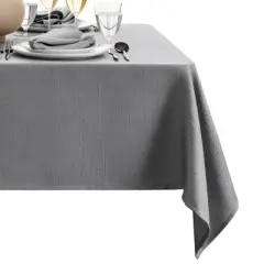 Elrene Laurel Solid Texture Water and Stain Resistant Tablecloth - Elrene Home Fashions