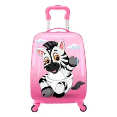 TUCCI Lil' Zebra Kids' Hardside Carry On Suitcase