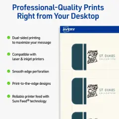 Avery Rounded Price Tags, 1-1/2" x 3", Matte Ivory, 100 Total