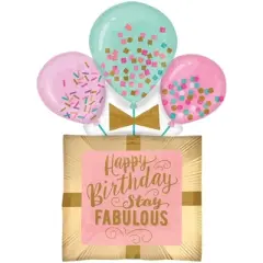 LoonBalloon 32 Inch Fabulous Gift Birthday Balloon with 4 latex- Festive & Unique